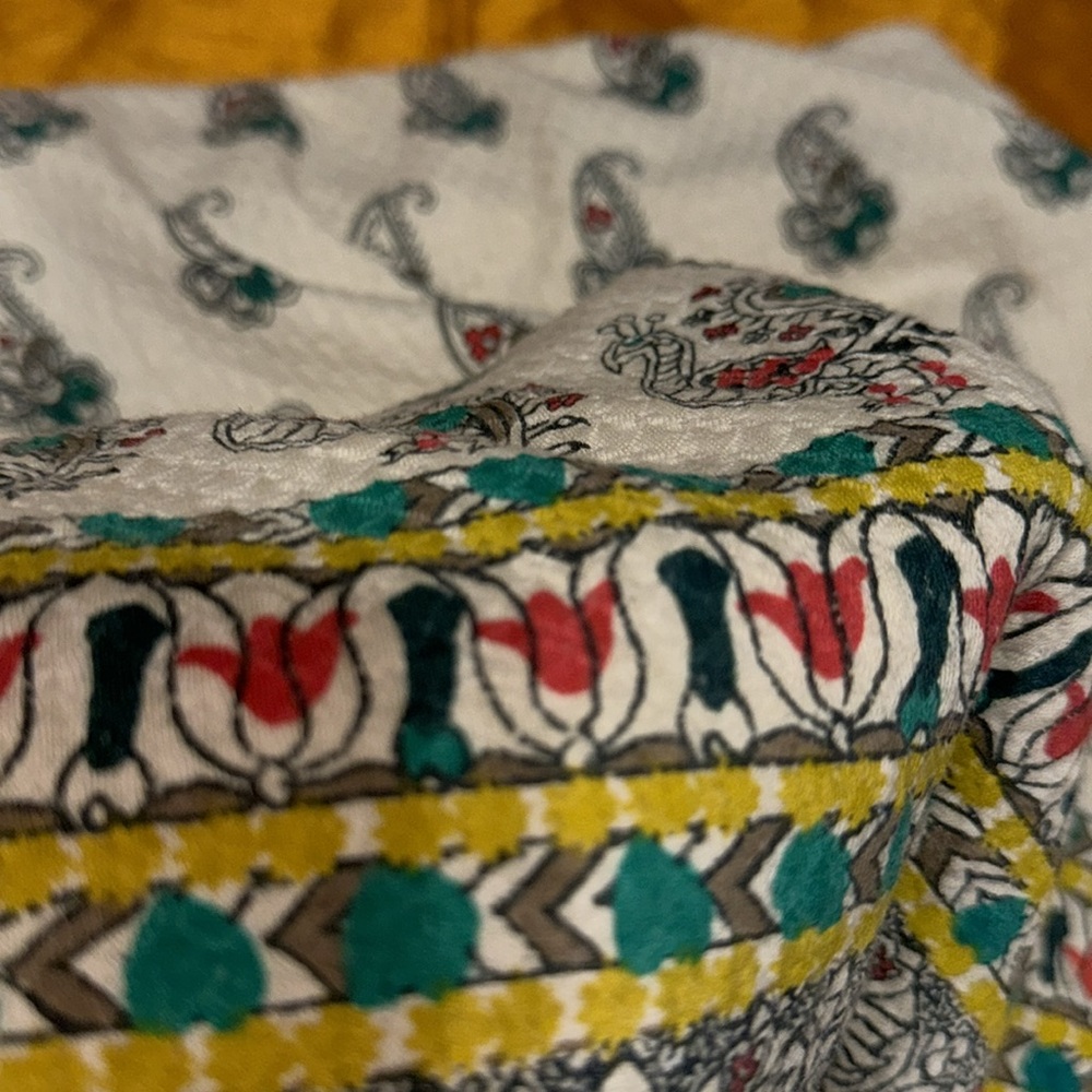 Paisley Print Cream Skirt - Picture 6 of 8